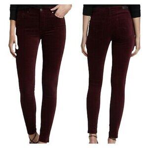 Womens Velvet Stretch Jeans/Pants sz W28 L32 -  Wine